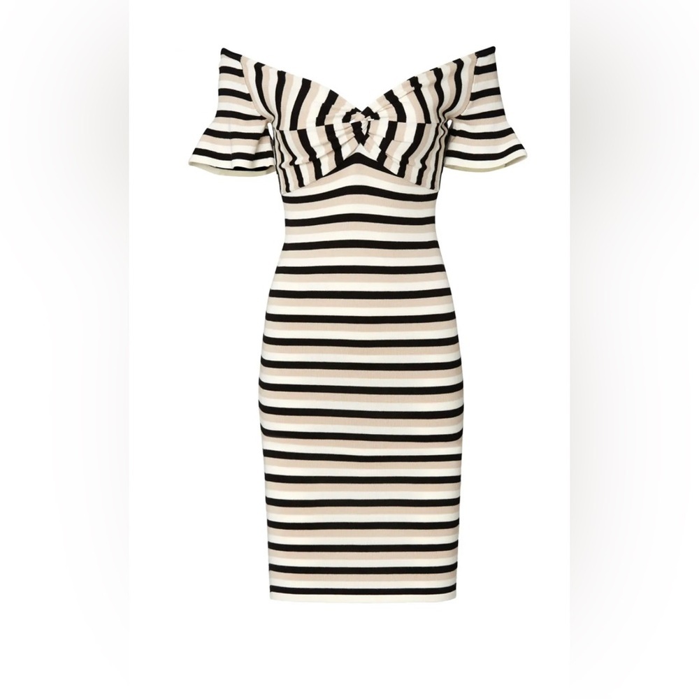 Ronny Kobo $328 Ronda Striped‎ Dress Size Small Bodycon